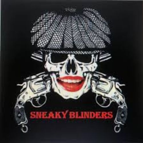 Sneaky Blinders Skull and Crossbones style logo.