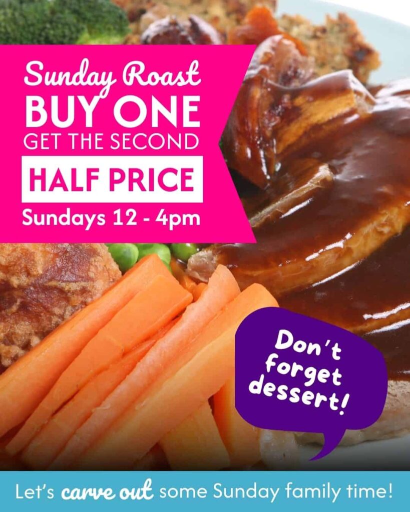Sunday roast food offer