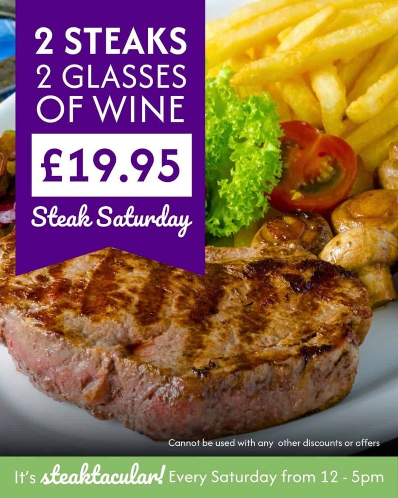 Steak dinner food offer