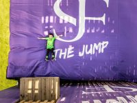 bag jump green kid
