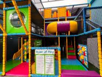 External view of the soft play area with Rules Of Play sign.